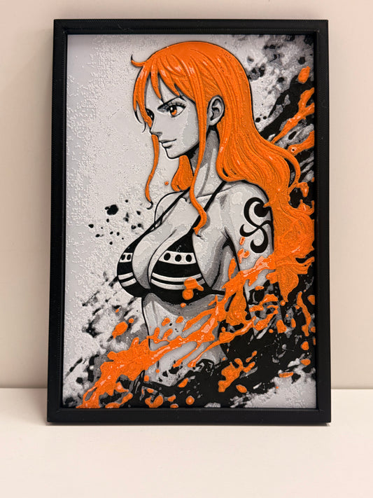 Quadro Anime 3D in Rilievo con Cornice – Collezione One Piece